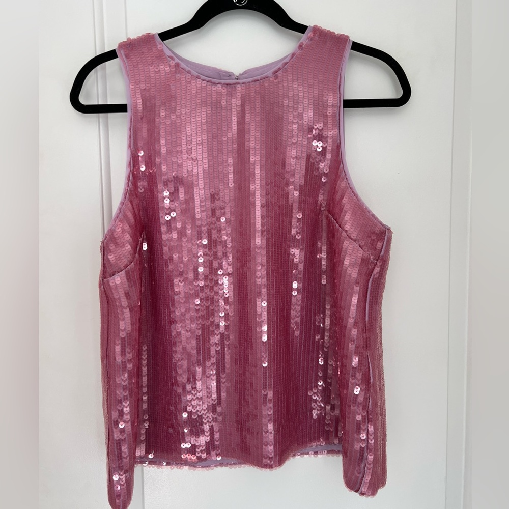 Pink Sequin J.Crew Tank